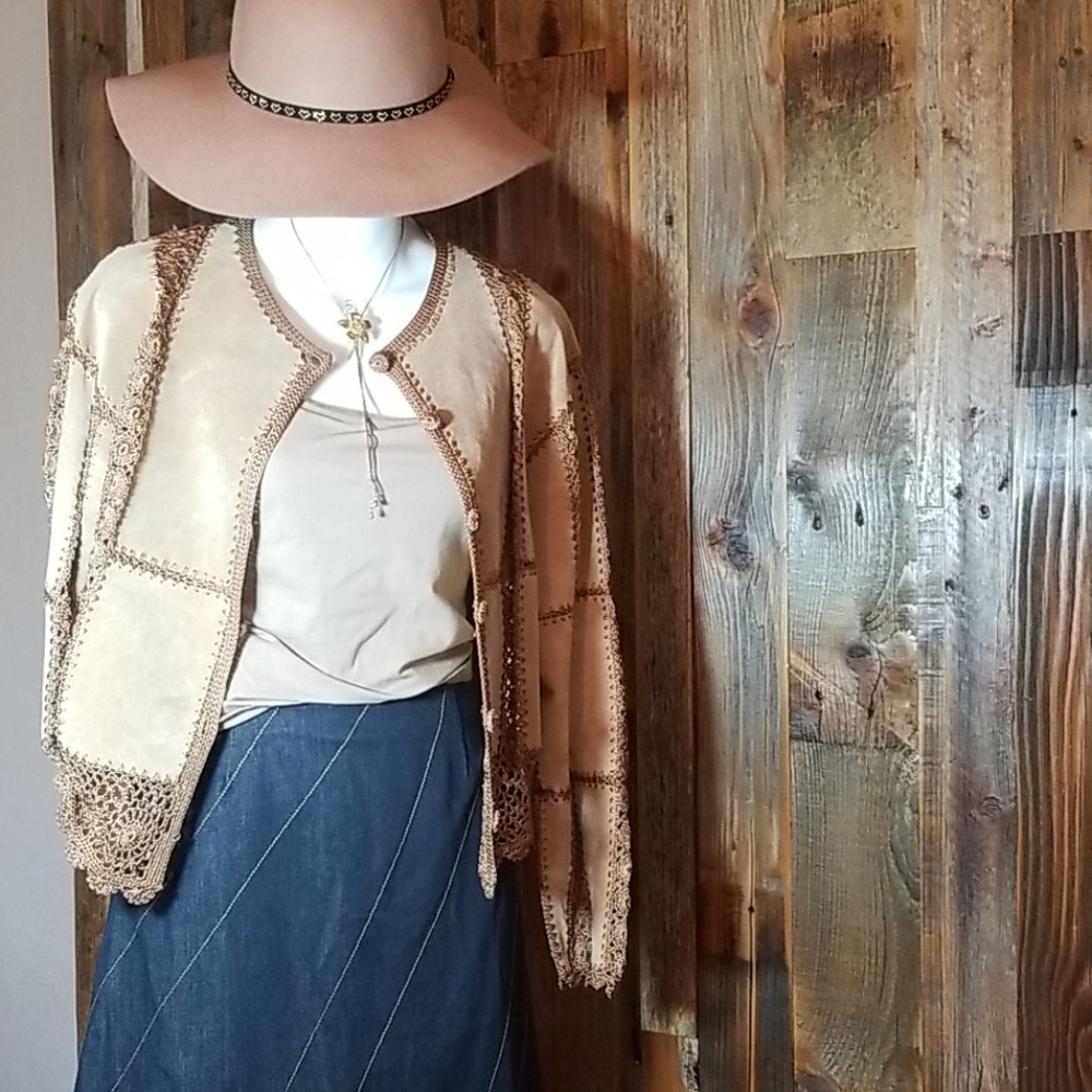 S.M.H. Boutique Patchwork and Crochet Jacket